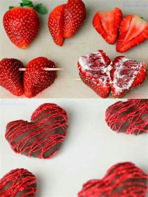 Heart Strawberries Valentines Food Food Valentines Day Food