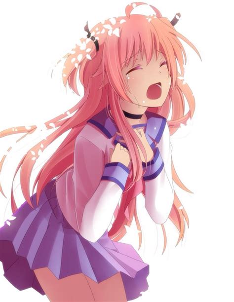 Anime Girl Pink Angel Beats And Pink Hair On Pinterest