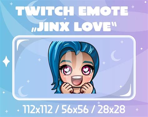 Twitch Emote Jinx League Of Legends Love Etsy