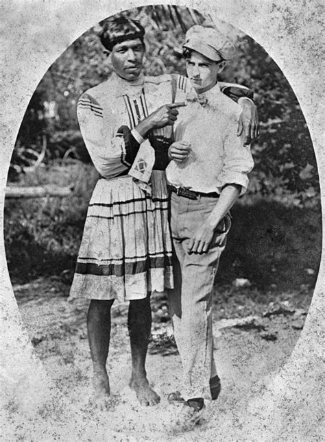 Florida Memory Portrait Of Seminole Indian With Unidentified Friend