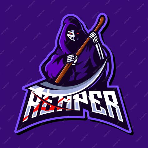 Premium Vector Reaper Mascot Logo Design Illustration Vector For Team
