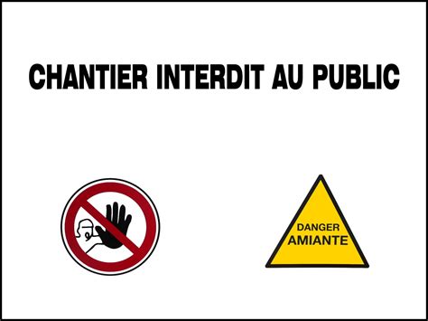 Panneau Chantier Amiante Cbs87