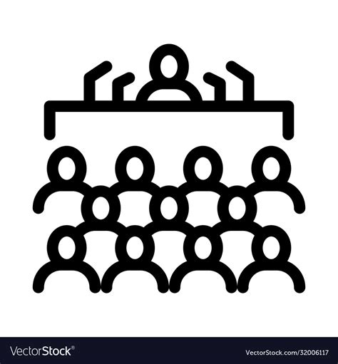 Press Conference Icon Outline Royalty Free Vector Image