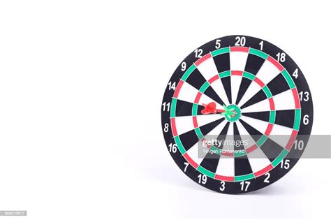 Darts Board Isolated On White Background New Dartboard For Darts Game