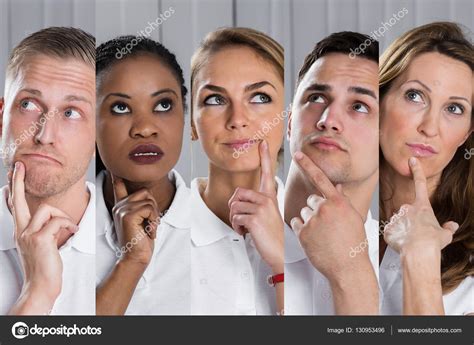 Collage Of Young People Thinking Stock Photo By ©andreypopov 130953496