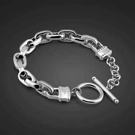 New 925 Sterling Silver Bracelet Men S Fashion Silver Jewelry 9mm20cm Free Nude Porn Photos