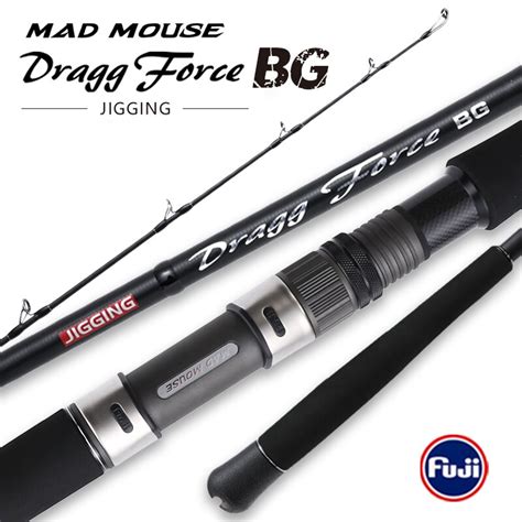 NewJapan Full Fuji Parts MADMOUSE Slow Jigging Rod 1 9M 12kgs Lure Weight
