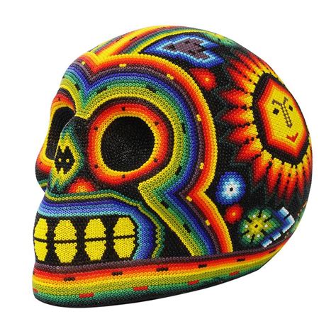 Huichol Bead Art Collection - Huichol Skull:Sol Radiante ...
