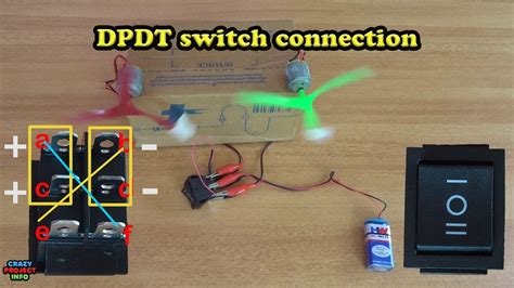 Dpdt Switch Connections Controlling Dc Motor Using Dpdt Switches