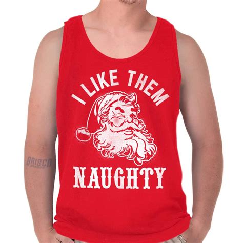Naughty Santa Claus Shirt For Men Adult Christmas Holiday Tank Top T Shirts Tank Tops