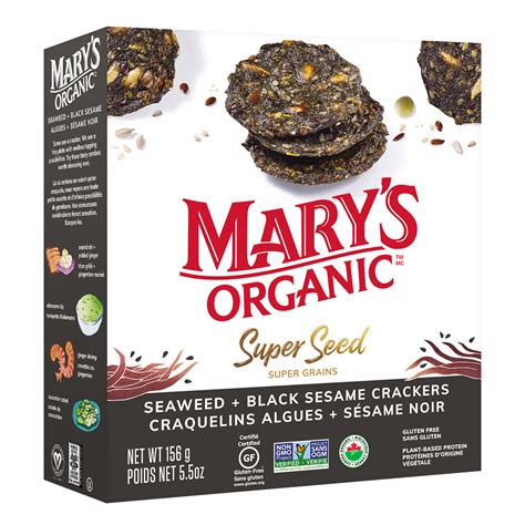 Super Seed Seaweed And Black Sesame Crackers Marys Organic Crackers