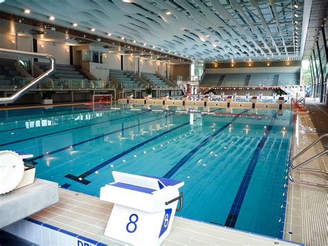 A Fully Tiled 8 Lane 50m Meets Fina Standards For Dimensions Lighting