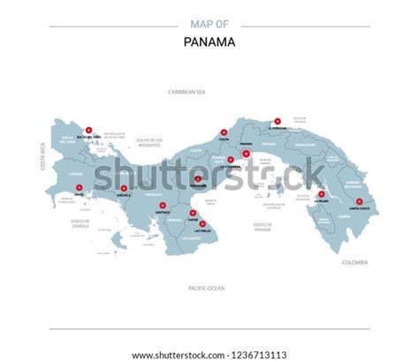 Panama Vector Map Editable Template Regions Stock Vector Royalty Free Shutterstock