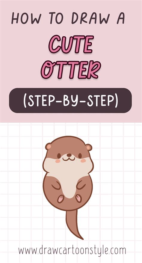 How to draw a Cute Otter | Otter drawing, Otters, Cute small drawings