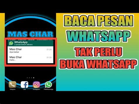 Check spelling or type a new query. Cara Membaca Pesan Whatsapp Tanpa Harus Membuka Whatsapp ...