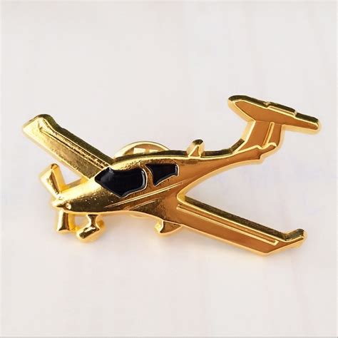 Golden Airplane Enamel Pins Enamel Pins