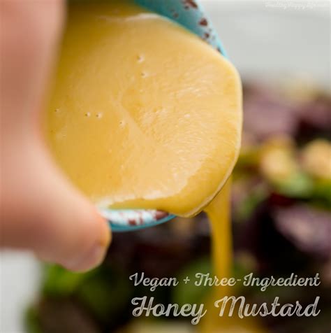 3 Ingredient Vegan Honey Mustard Dressing Vegan Recipe