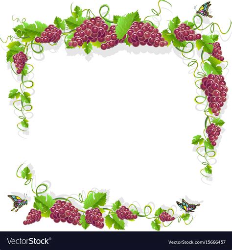Vintage Frame With Grape Royalty Free Vector Image