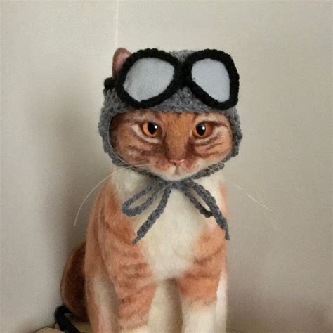 Aviator Hat Aviator Cap Cat Hat Cat Costumes Pet Costumes Pilot