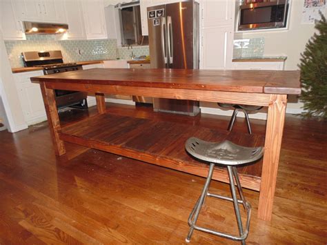 Then, i took them to my table saw to rip out the strips i would use to make the top of this kitchen island. Hand Crafted Reclaimed Wood Farmhouse Kitchen Island by ...