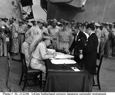 Surrender Of Japan 2 September 1945 Japanese Delegation Leaves Uss