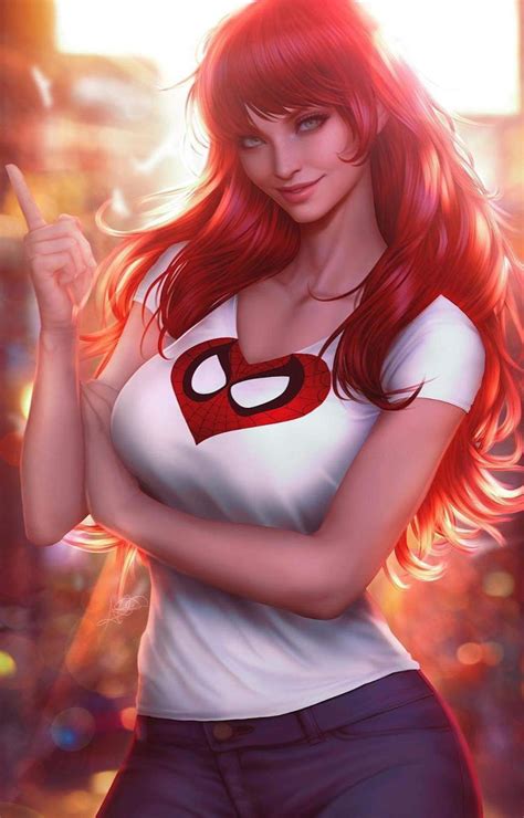 Mary Jane Watson In A Textless Variant Cover For The Amazing Spider Man 27 Artwork By Ariel