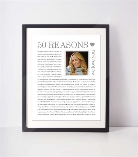 50 Reasons I Love You 50 Things I Love About You Etsy
