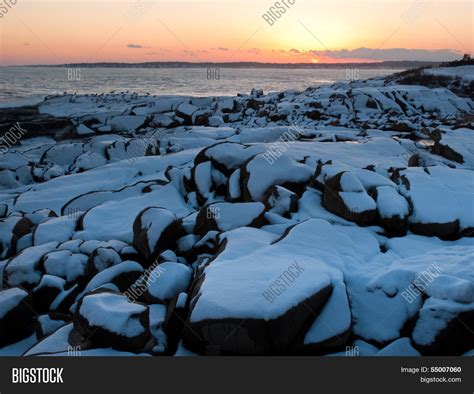 Snow Covered Rocky Image And Photo Free Trial Bigstock