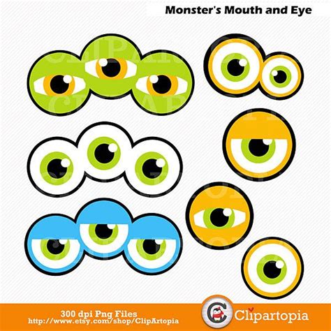 Boca Y Ojos De Monstruos Digital Clipart Lindos Monstruos Monster