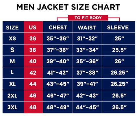 Mens Suit Sizing Chart Vlrengbr