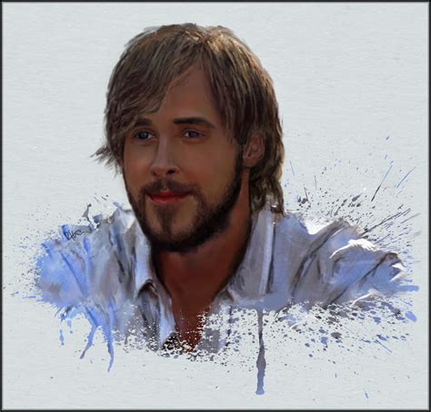 My Digital Portrait Of Ryan Gosling From The Notebook Celebrity Portraits Ryan Gosling