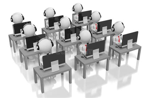 3d Working On Computers Stock Illustration Illustration Of Office