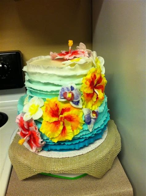 Hawaiian Theme Cake