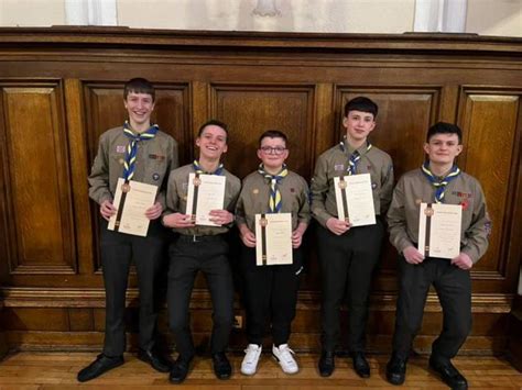 Scouts Receive Their Chief Scouts Gold Award 4th Denton Scout Group