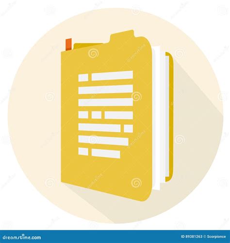 Folder Flat Line Icons Document File Vector Illustrations Business
