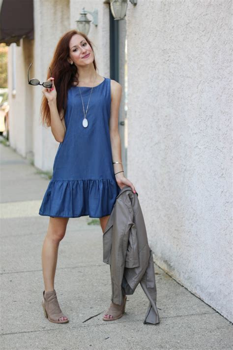 trend to try chambray dress from summer into fall