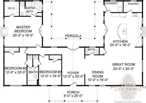 If you prefer not to climb stairs, or the ranch type design, then this one story log house might be just what you wanted. Elegant Single Story Log Cabin Floor Plans - New Home ...