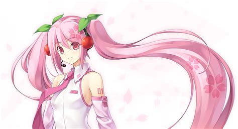 Hd Wallpaper Vocaloid Hatsune Miku Pink Hair Twintails Pink Eyes