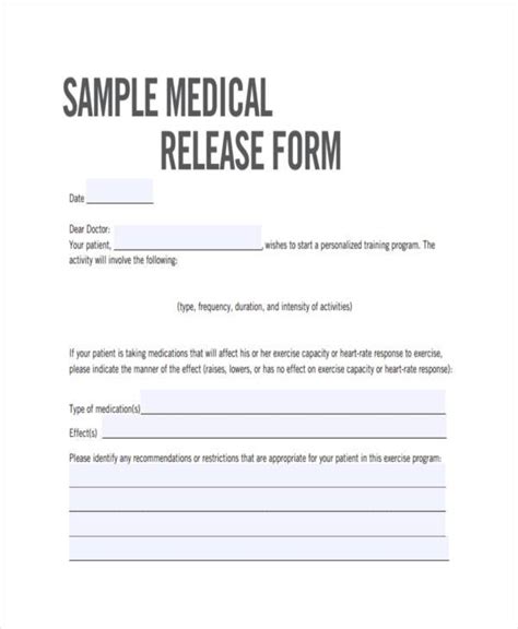 Medical Release Form Printable