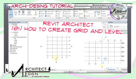 Archi Design Tutorial Revit Architect 01how To Create Grid And Level