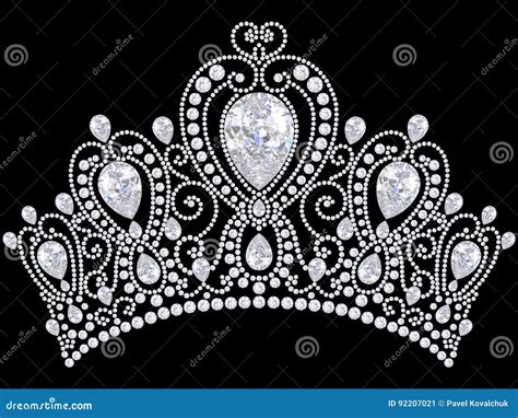 3d Illustration Diamond Crown Tiara Stock Illustration Illustration