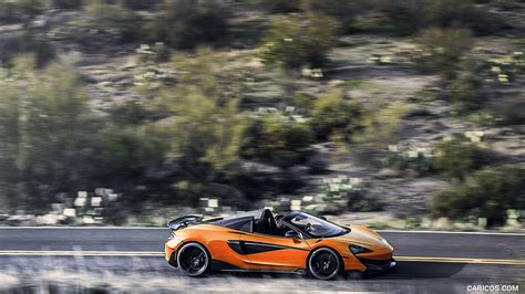 2020 McLaren 600LT Spider Color Myan Orange Side Caricos