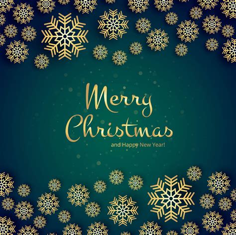 Beautiful Merry Christmas Snowflake Card Background 266831