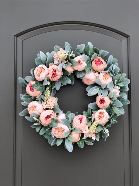 Spring Wreaths For Front Door Full Floral Wreath Spring Etsy In 2020