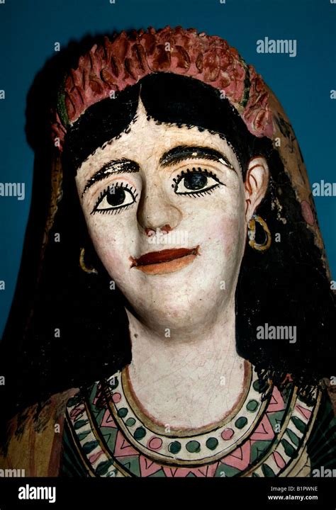 Female Mummy Mask Roman Period Ad30 150 Egypt Woman Stock Photo Alamy