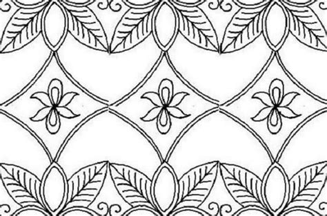 Sketsa Lukisan Corak Batik Bunga Simple Motif Batik Bunga Yang Mudah