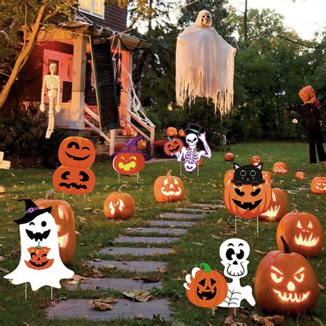 6 Pcs Halloween Decorations Outdoor Corrugate Yard Signs For Lawn Yard