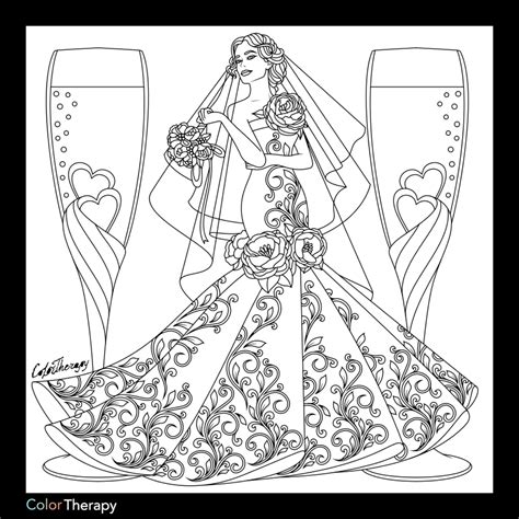 Bridal Coloring Page Wedding Coloring Pages Blank Coloring Pages