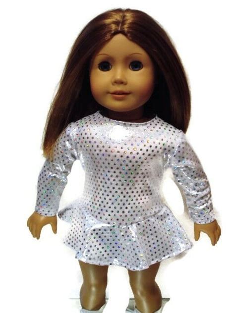 Sparkly Silver Ice Skating Outfit Fits American Girl 18 Inch Doll