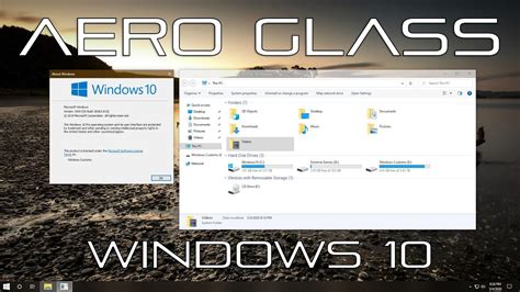 Aero Glass 1513 For Windows 10 1703 1909 Youtube